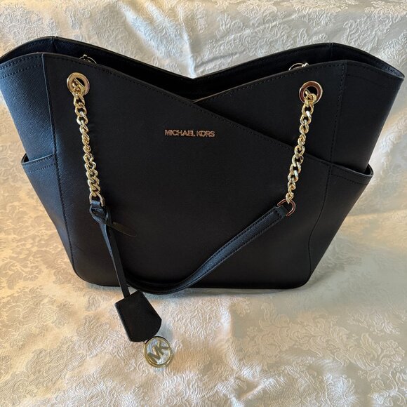 Michael Kors Jet Set Travel Shoulder Chain Strap Tote - Picture 1 of 6